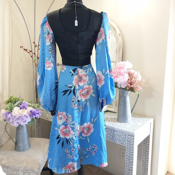 🔥LAST 1🔥NWT LIQUORISH ORIENTAL PRINT MIDI DRESS - Picture 7 of 10